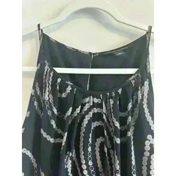 Banana Republic Womens Black/ Gray Spaghetti Strap Dress Fully Silk Lined Sz 10 - Picture 5 of 6
